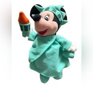 Disney Statue of Liberty 9” Minnie Mouse Mini Bean Bag Plush‎
